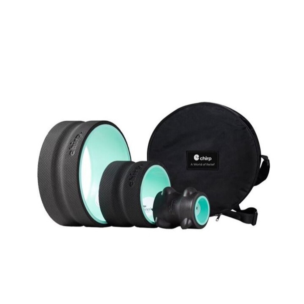 Chirp Wheel Foam Roller 3-Pack + Carrying Case